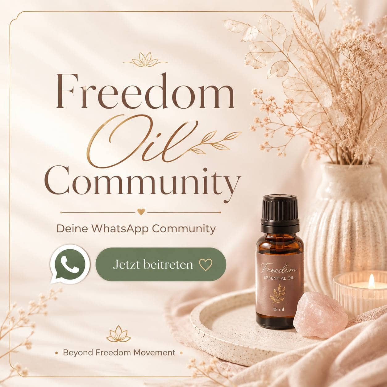 Gemeinschaft für Freedom Oil auf WhatsApp, natürliche ätherische Öle.